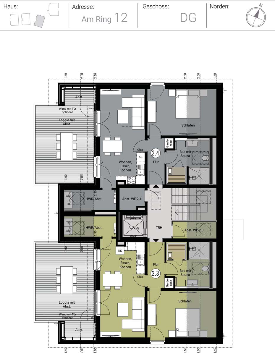 Ferienwohnung kaufen Ostsee Kellenhusen Haus 2 Dachgeschoss Grundriss