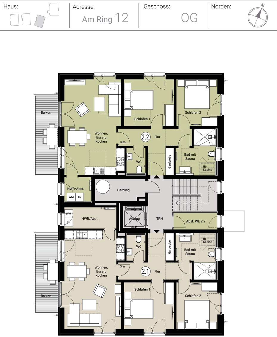 Ferienwohnung kaufen Ostsee Kellenhusen Haus 2 Obergeschoss Grundriss