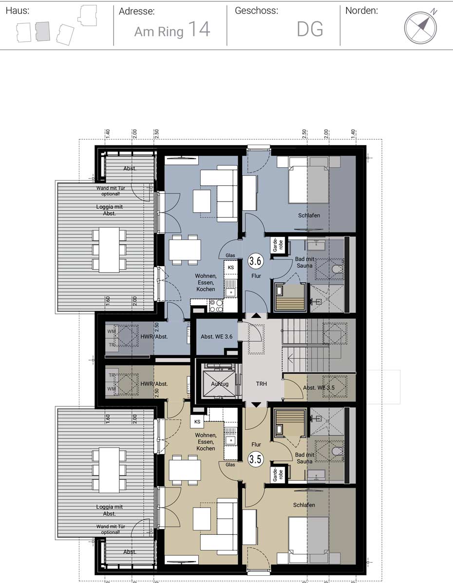 Ferienwohnung kaufen Ostsee Kellenhusen Haus 3 Dachgeschoss Grundriss