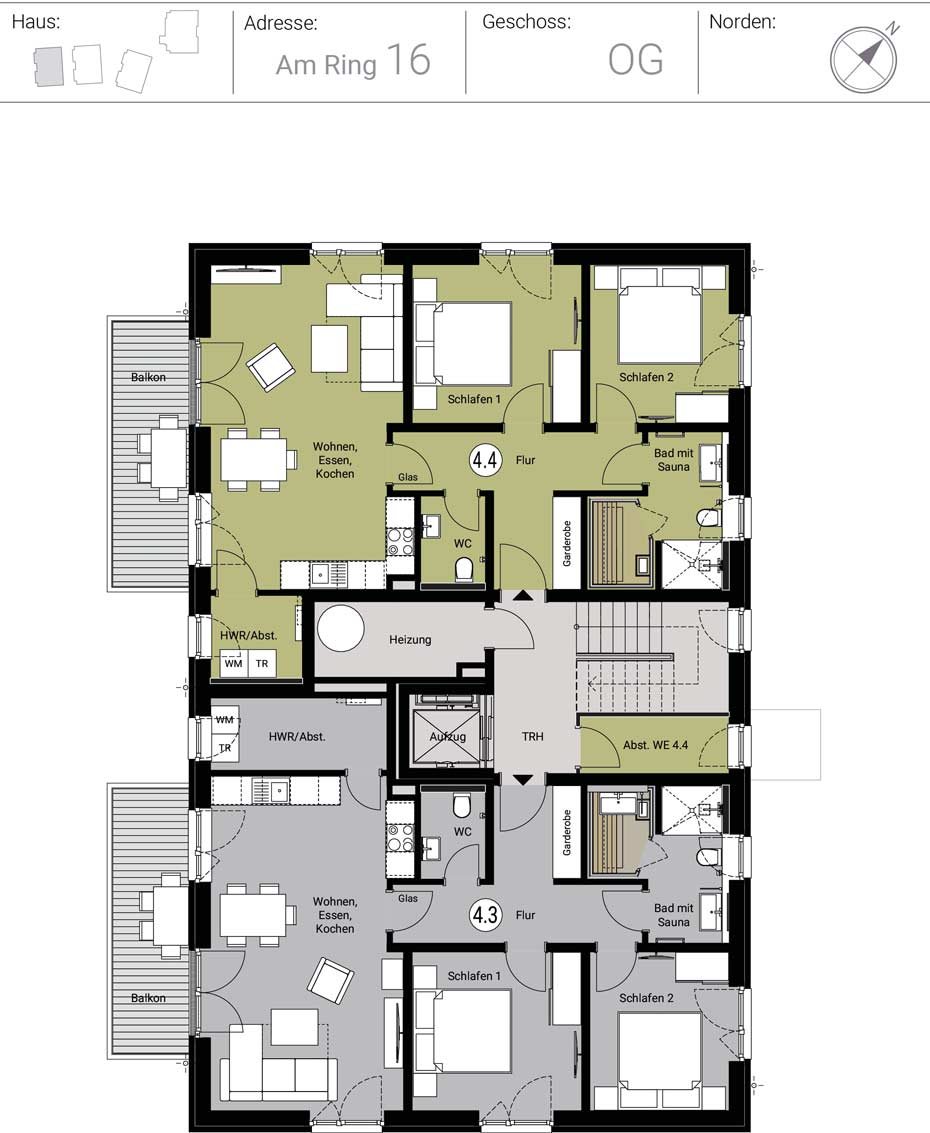 Ferienwohnung kaufen Ostsee Kellenhusen Haus 4 Obergeschoss Grundriss